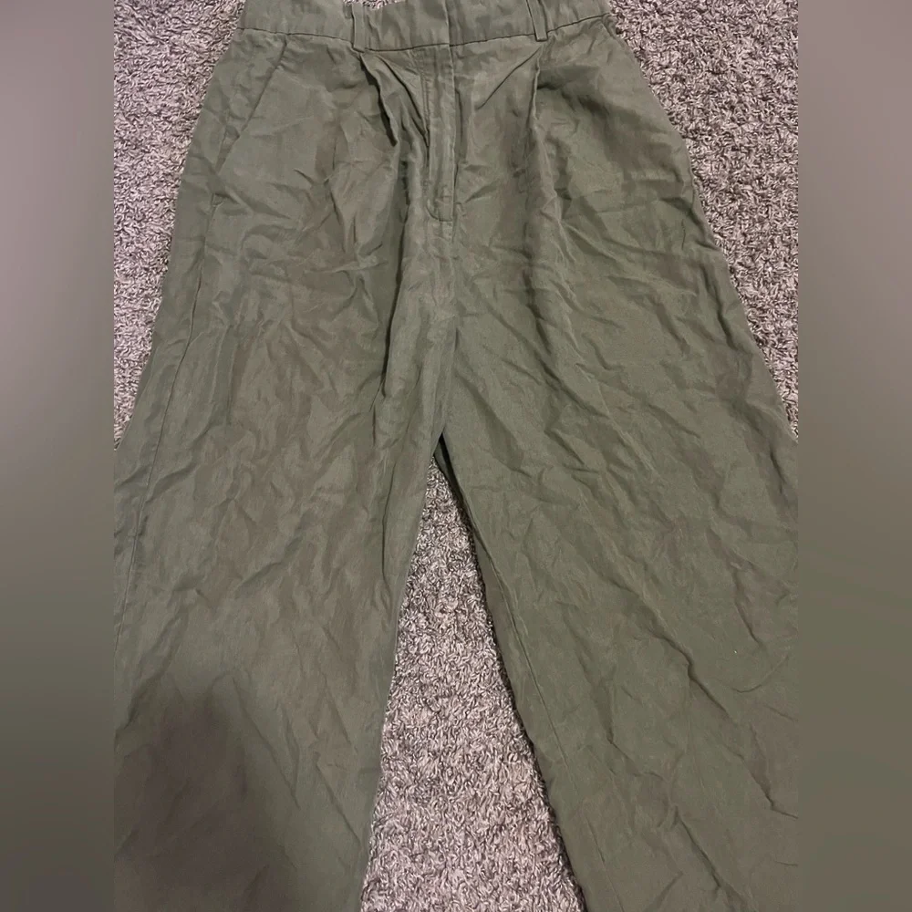 COS Linen Blend Wide Leg High Rise Pant‎ Sz 42 Lagenlook Slouchy EUC